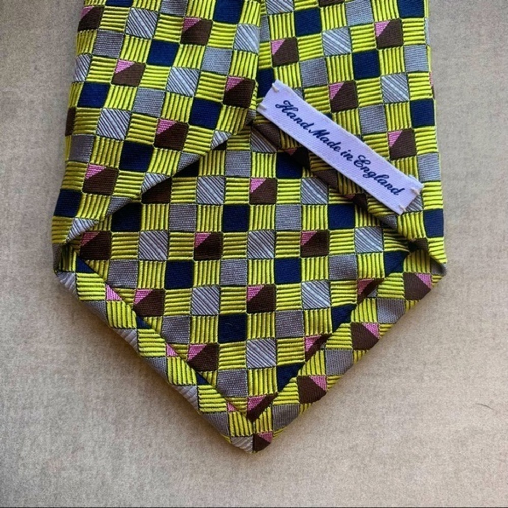 Drakes for Domenico Spano Handmade Silk Tie